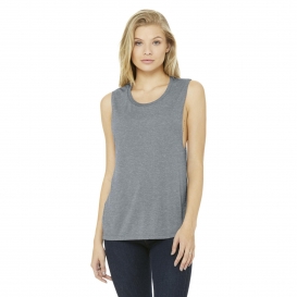 Bella + Canvas BC8803 Women\'s Flowy Scoop Muscle Tank - Athletic Heather