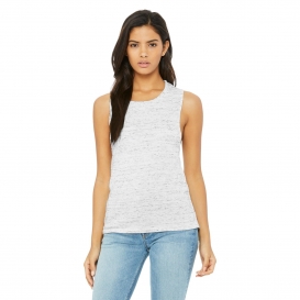 Bella + Canvas BC8803 Women\'s Flowy Scoop Muscle Tank - White Marble
