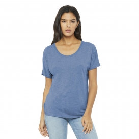 Bella + Canvas BC8816 Women\'s Slouchy Tee - Blue Triblend