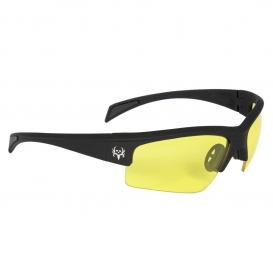 Bone Collector 10-Ring Protective Eyewear - Black Frame - Amber Lens