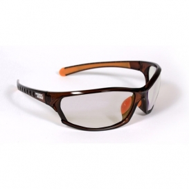 Black & Decker BD300-1C Safety Glasses - Brown Frame - Clear Lens