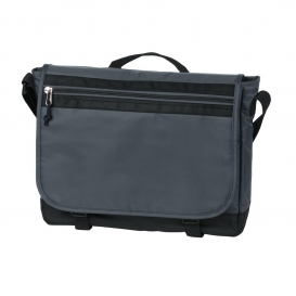 Port Authority BG301 Nailhead Messenger Bag - Smoke Grey/Nearly Black