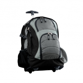 Port Authority BG76S Wheeled Backpack - Grey/Black