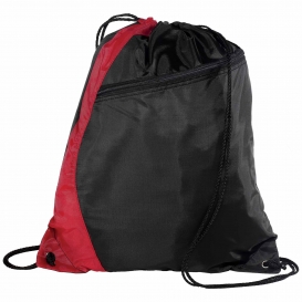 Port Authority BG80 Colorblock Cinch Pack - Red/Black