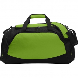 Port Authority BG801 Medium Active Duffel - Lime Shock/Black | Full Source