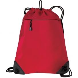 Port Authority BG810 Cinch Pack with Mesh Trim - Chili Red