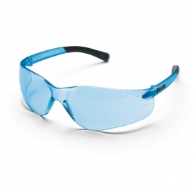 Crews BK213 BearKat Small Safety Glasses - Blue Temples - Light Blue Lens