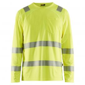 Blaklader 3488 Type R Class 3 Hi-Vis Long Sleeve T-Shirt - Yellow/Lime