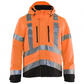 Blaklader Workwear High Visibility Jacket Orange/Navy Blue XL