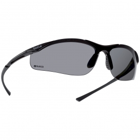 Bolle 40048 Contour Safety Glasses - Dark Gunmetal Temples - Smoke Polarized Lens