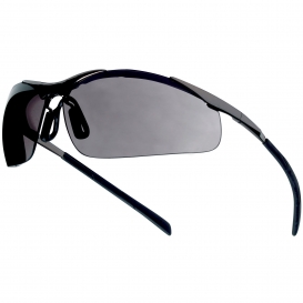 Bolle 40050 Contour Metal Safety Glasses - Silver Metal Temples - Smoke Anti-fog Lens