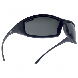 Bolle 40065 Solis Safety Glasses - Black Temples - Grey Polarized Lens