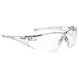 Bolle 40070 Rush Safety Glasses - Clear Temples - Clear Anti-Fog Lens