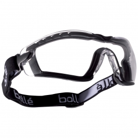 Bolle 40091 Cobra Safety Goggles - Black Temples - Clear Platinum Anti-fog Lens
