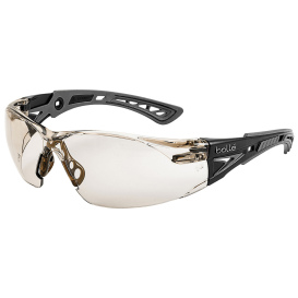 Bolle 40209 Rush+ Safety Glasses - Black/Grey Temples - Copper Platinum Anti-Fog Lens