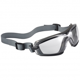 Bolle 40246 Cobra TPR Safety Goggles - Black/Grey Frame - Clear Platinum Anti-Fog Lens