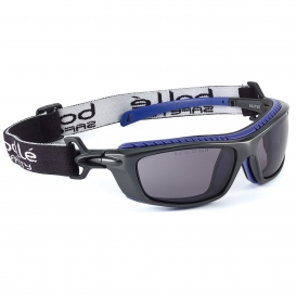 Bolle 40277 Baxter Safety Glasses/Goggles - Black Frame - Smoke Platinum Anti-Fog Lens