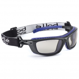 Bolle 40278 Baxter Safety Glasses/Goggles - Black/Blue Frame - CSP Platinum Anti-Fog Lens