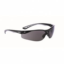 Bolle ILUPSF Iluka Safety Glasses - Black/Gray Frame - Smoke Anti-Fog Lens