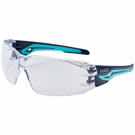 Bolle SILEXPSI Silex Safety Glasses - Black/Blue Temples - Clear Anti-Fog Lens