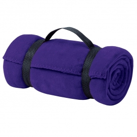 Port Authority BP10 Value Fleece Blanket with Strap - Purple