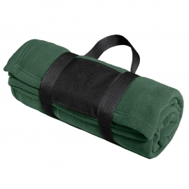 Port Authority BP20 Fleece Blanket with Carrying Strap - Forest Green