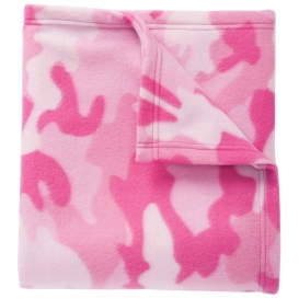 Port Authority BP61 Core Printed Fleece Blanket - Pink Camo
