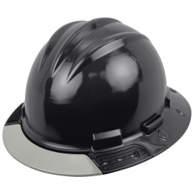 Bullard AVBKBG AboveView Full Brim Hard Hat - Ratchet Suspension - Black - Grey Visor