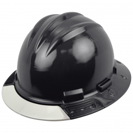 Bullard AVBKRC AboveView Full Brim Hard Hat - Ratchet Suspension - Black - Clear Visor