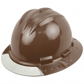 Bullard AVCBBC AboveView Full Brim Hard Hat - Ratchet Suspension - Chocolate Brown - Clear Visor
