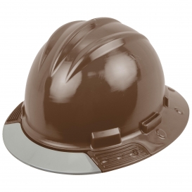Bullard AVCBBG AboveView Full Brim Hard Hat - Ratchet Suspension - Chocolate Brown - Grey Visor
