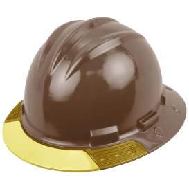 Bullard AVCBBY AboveView Full Brim Hard Hat - Ratchet Suspension - Chocolate Brown - Yellow Visor