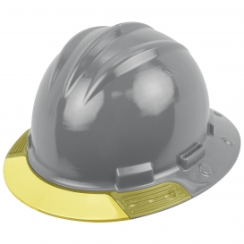 Bullard AVDGRY AboveView Full Brim Hard Hat - Ratchet Suspension - Dove Grey - Yellow Visor