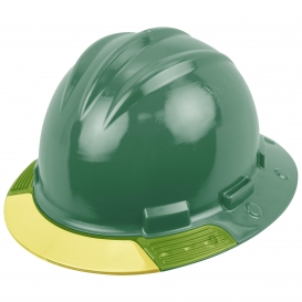 Bullard AVFGRY AboveView Full Brim Hard Hat - Ratchet Suspension - Forest Green - Yellow Visor