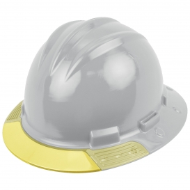 Bullard AVGGBY AboveView Full Brim Hard Hat - Ratchet Suspension - Gull Grey - Yellow Visor