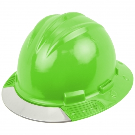 Bullard AVHGBC AboveView Full Brim Hard Hat - Ratchet Suspension - Hi-Viz Green - Clear Visor
