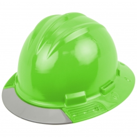 Bullard AVHGBG AboveView Full Brim Hard Hat - Ratchet Suspension - Hi-Viz Green - Grey Visor