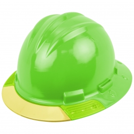 Bullard AVHGBY AboveView Full Brim Hard Hat - Ratchet Suspension - Hi-Viz Green - Yellow Visor