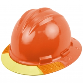 Bullard AVHORY AboveView Full Brim Hard Hat - Ratchet Suspension - Hi-Viz Orange - Yellow Visor