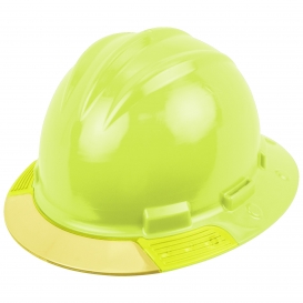 Bullard AVHYBY AboveView Full Brim Hard Hat - Ratchet Suspension - Hi-Viz Yellow - Yellow Visor