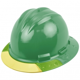 Bullard AVKGRY AboveView Full Brim Hard Hat - Ratchet Suspension - Kelly Green - Yellow Visor