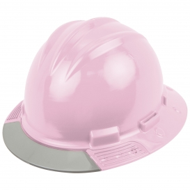 Bullard AVLPRG AboveView Full Brim Hard Hat - Ratchet Suspension - Light Pink - Grey Visor
