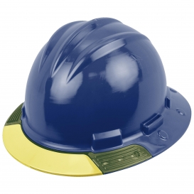 Bullard AVNBRY AboveView Full Brim Hard Hat - Ratchet Suspension - Navy Blue - Yellow Visor