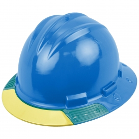 Bullard AVPBBY AboveView Full Brim Hard Hat - Ratchet Suspension - Pacific Blue - Yellow Visor