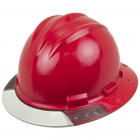 Bullard AVRDBC AboveView Full Brim Hard Hat - Ratchet Suspension - Red - Clear Visor