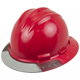 Bullard AVRDBG AboveView Full Brim Hard Hat - Ratchet Suspension - Red - Grey Visor