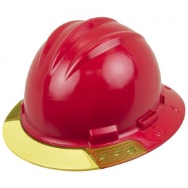 Bullard AVRDBY AboveView Full Brim Hard Hat - Ratchet Suspension - Red - Yellow Visor