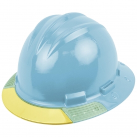 Bullard AVSKRY AboveView Full Brim Hard Hat - Ratchet Suspension - Sky Blue - Yellow Visor