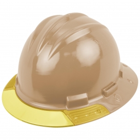Bullard AVTNBY AboveView Full Brim Hard Hat - Ratchet Suspension - Tan - Yellow Visor