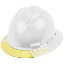 Bullard AVWHBY AboveView Full Brim Hard Hat - Ratchet Suspension - White - Yellow Visor